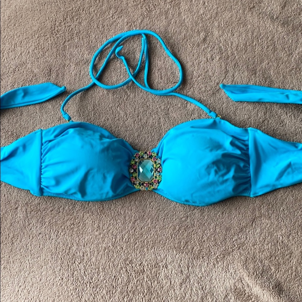 Victoria’s Secret blue gemstone bandeau bikini top